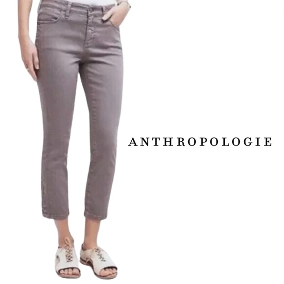 Anthropologie Pilcro Low Rise Straight Grey Wash Jeans - Size 26 - Picture 1 of 13